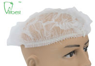 Non Woven Dental Protective Wear , Elastic Disposable Head Cap For Health Workers