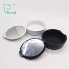 Round Ultra Thin Portable Plastic Retainer Case With Lens