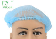 Non Woven Dental Protective Wear , Elastic Disposable Head Cap For Health Workers