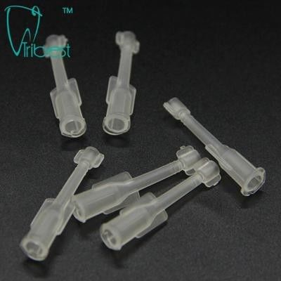 Plastic PP Dental Whitening Syringe Cap Clear White